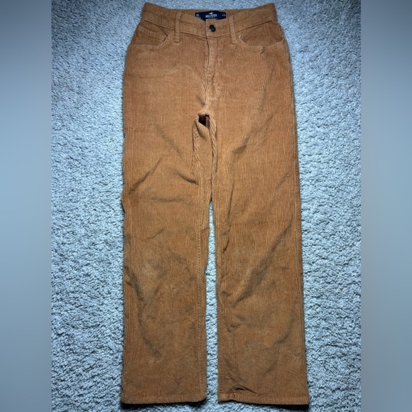Hollister Pants Womens 0 Short Corduroy High Rise Dad Relaxed Academia Y2K Vibes - Picture 1 of 4